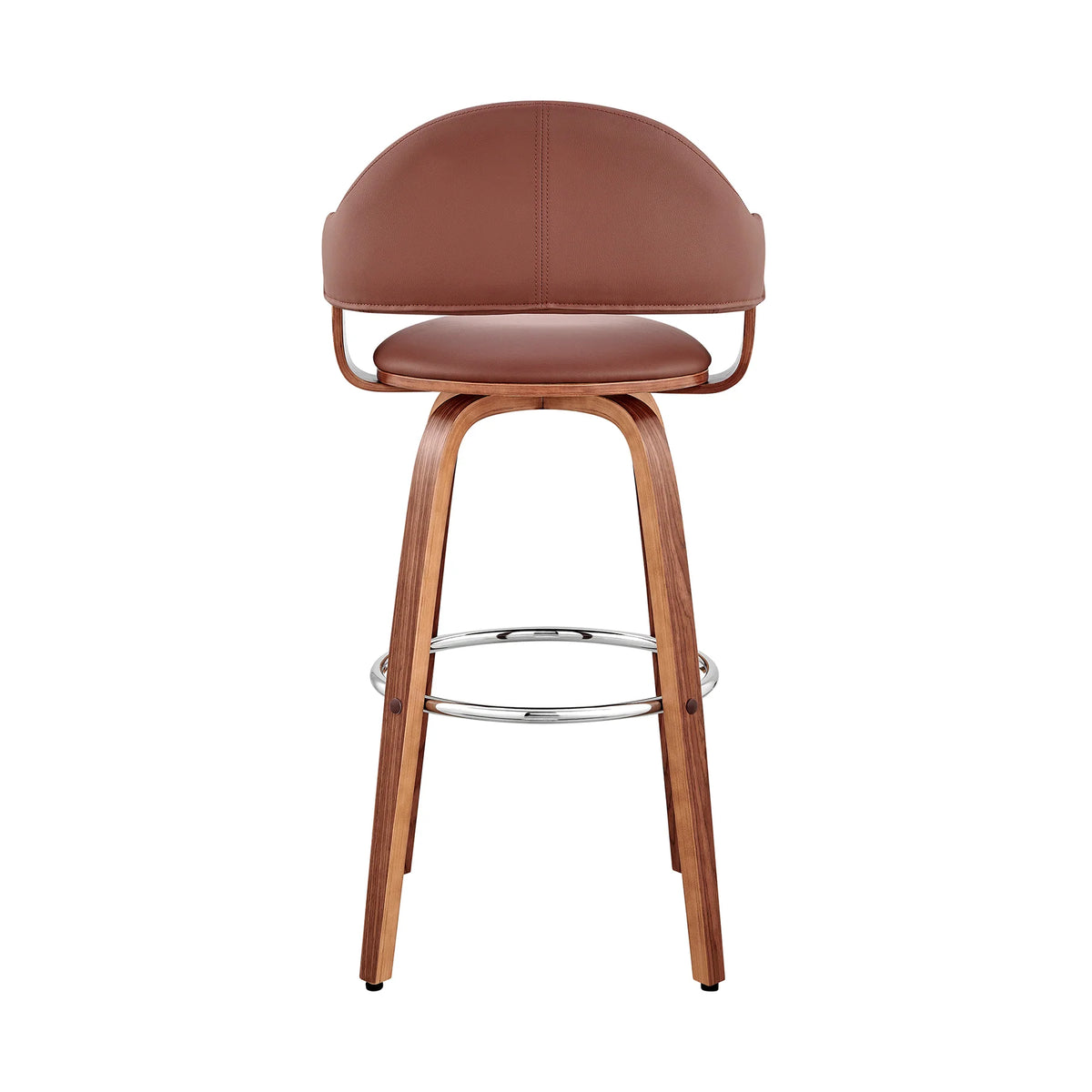 Daxton Brown Faux Leather 30" Swivel Bar Stool