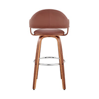 Daxton Brown Faux Leather 30" Swivel Bar Stool