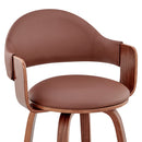 Daxton Brown Faux Leather 30" Swivel Bar Stool