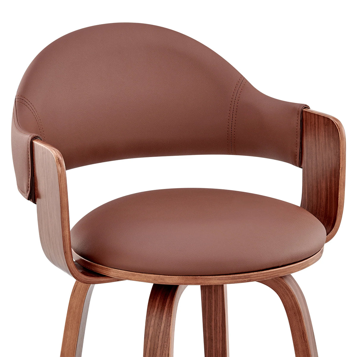 Daxton Brown Faux Leather 30" Swivel Bar Stool