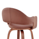 Daxton Brown Faux Leather 30" Swivel Bar Stool