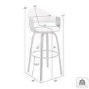 Daxton Brown Faux Leather 30" Swivel Bar Stool