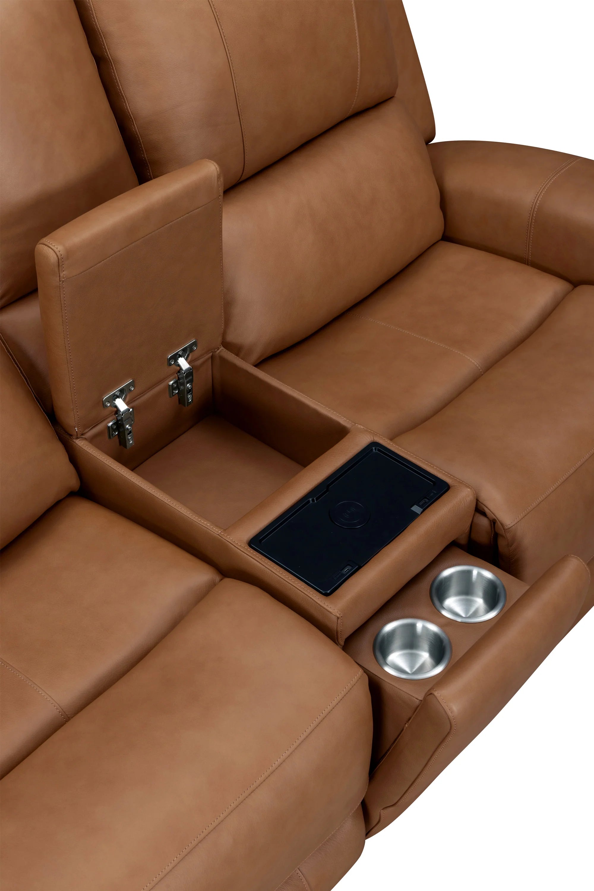 Belmont Lyric Caramel Zero-Gravity Power Loveseat