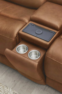 Belmont Lyric Caramel Zero-Gravity Power Loveseat