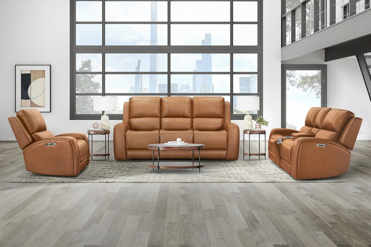 Parker House Belmont Lyric Caramel Zero-Gravity Power Sofa