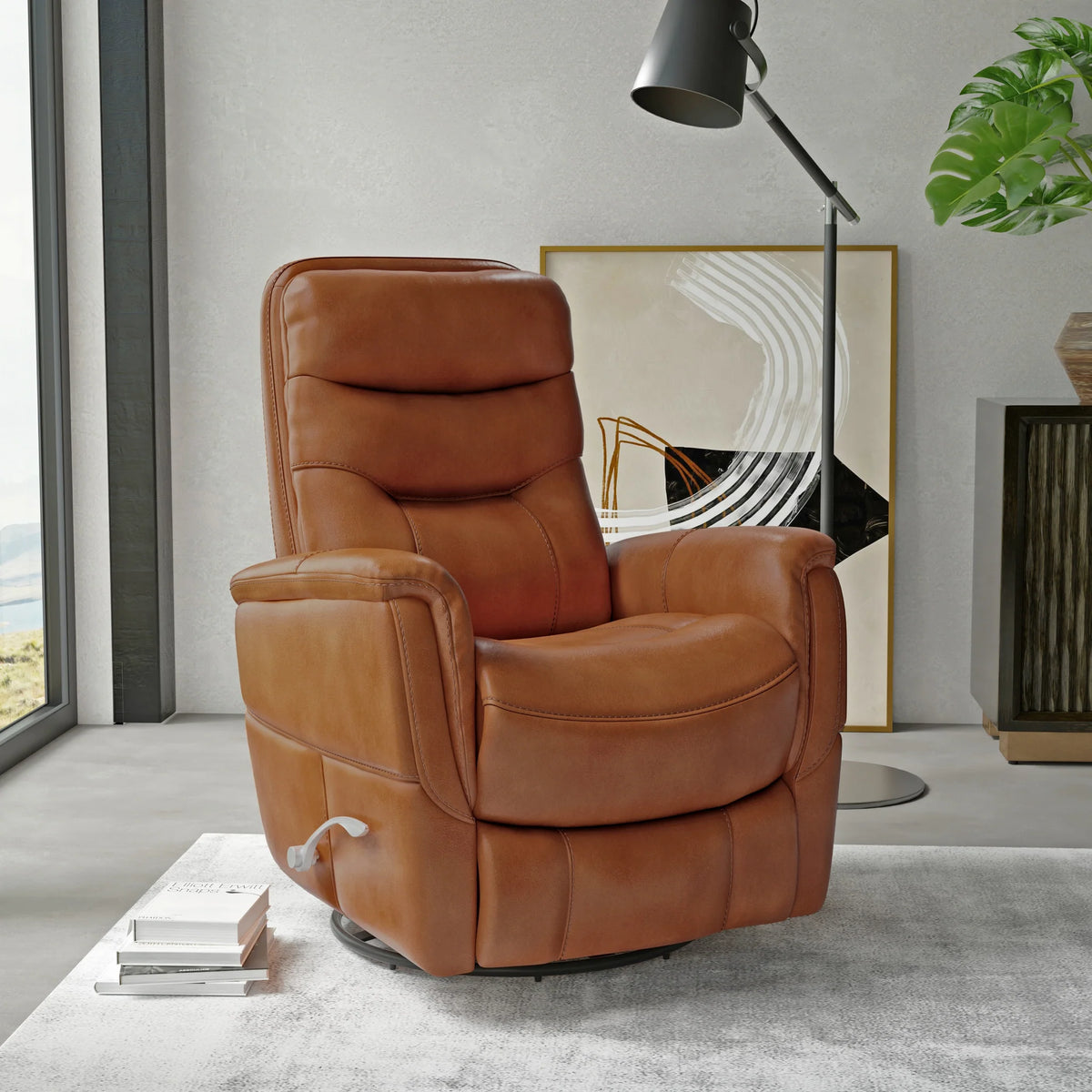 Parker House Gemini Leather Swivel Glider Recliner