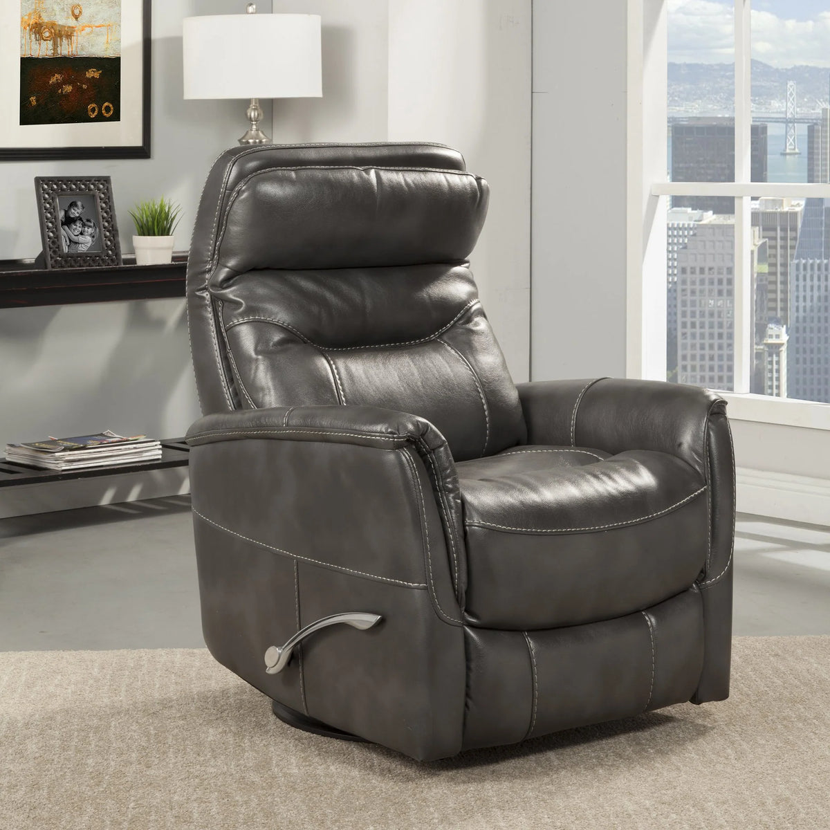 Parker House Gemini Leather Swivel Glider Recliner