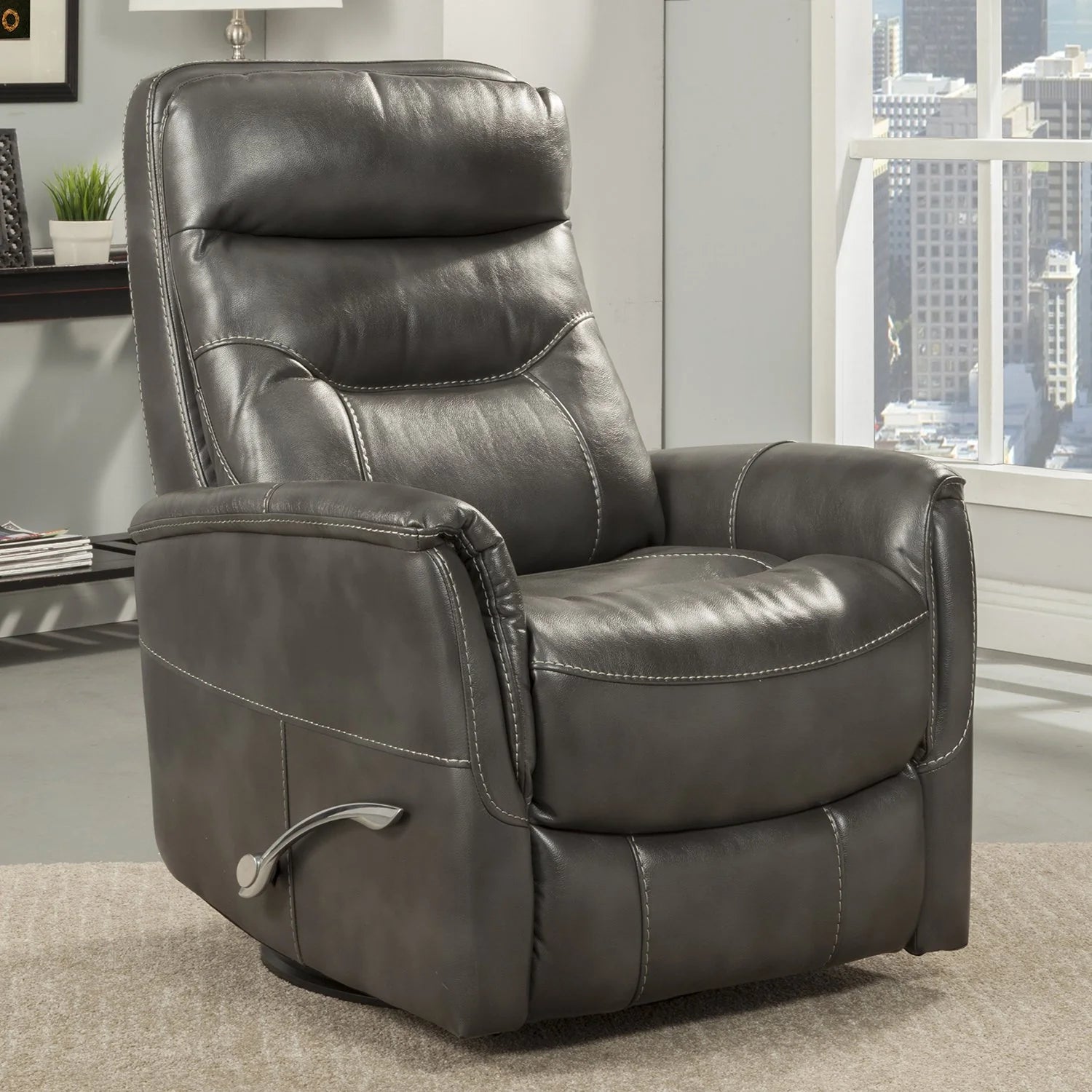 Parker House Gemini Leather Swivel Glider Recliner