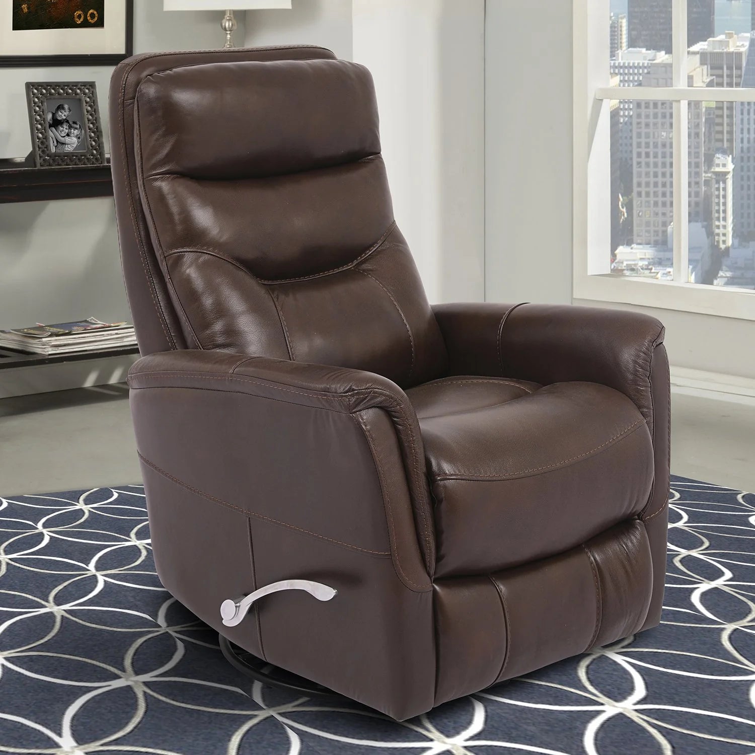 Parker House Gemini Leather Swivel Glider Recliner