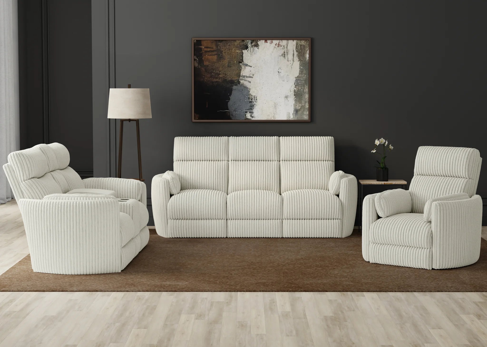 Radius Fabric Power Swivel Glider Recliner by Parker House