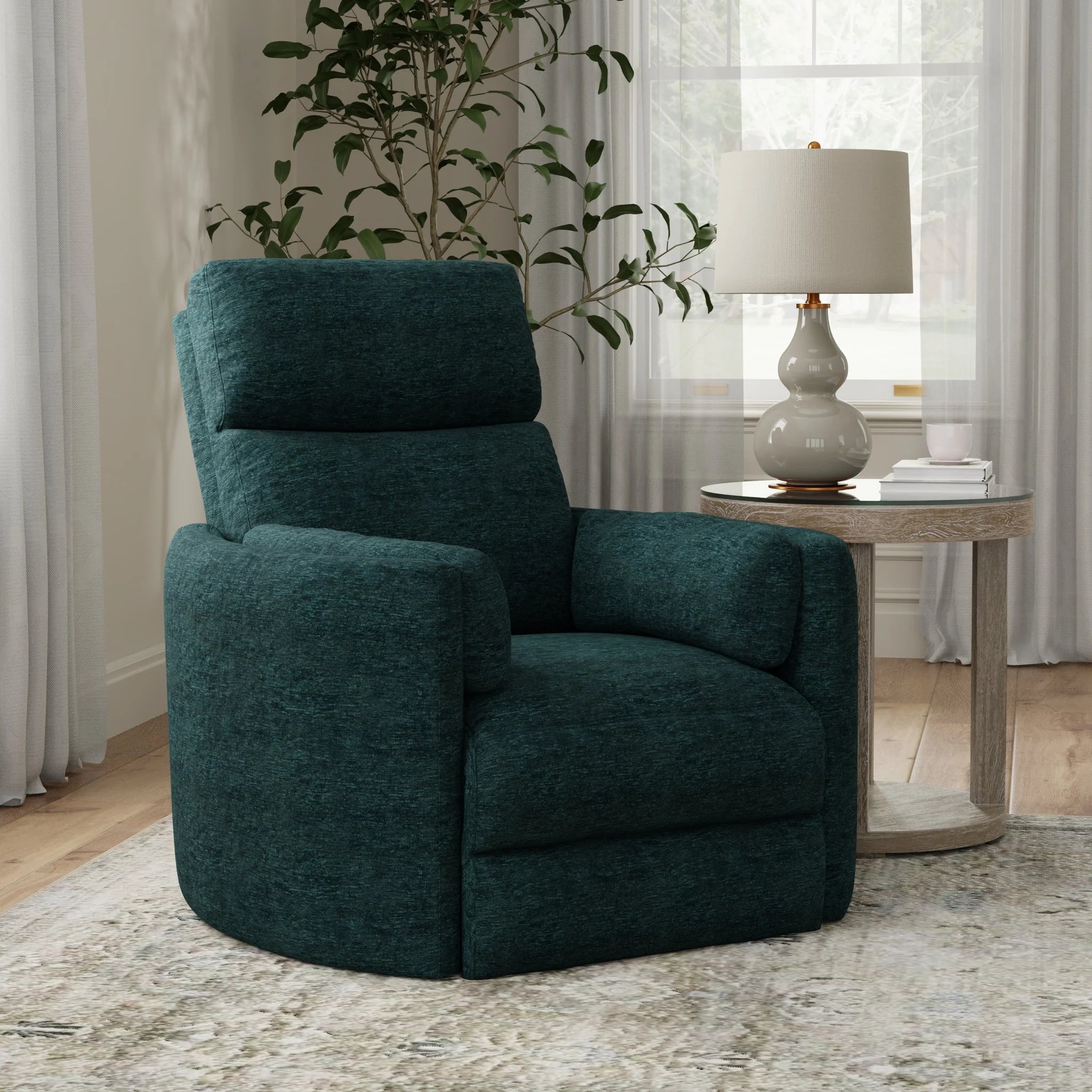 Radius Fabric Power Swivel Glider Recliner by Parker House