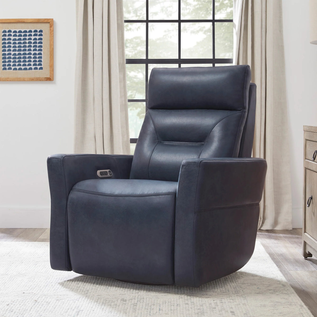 Parker House Remmington Leather Power Swivel Glider Recliner