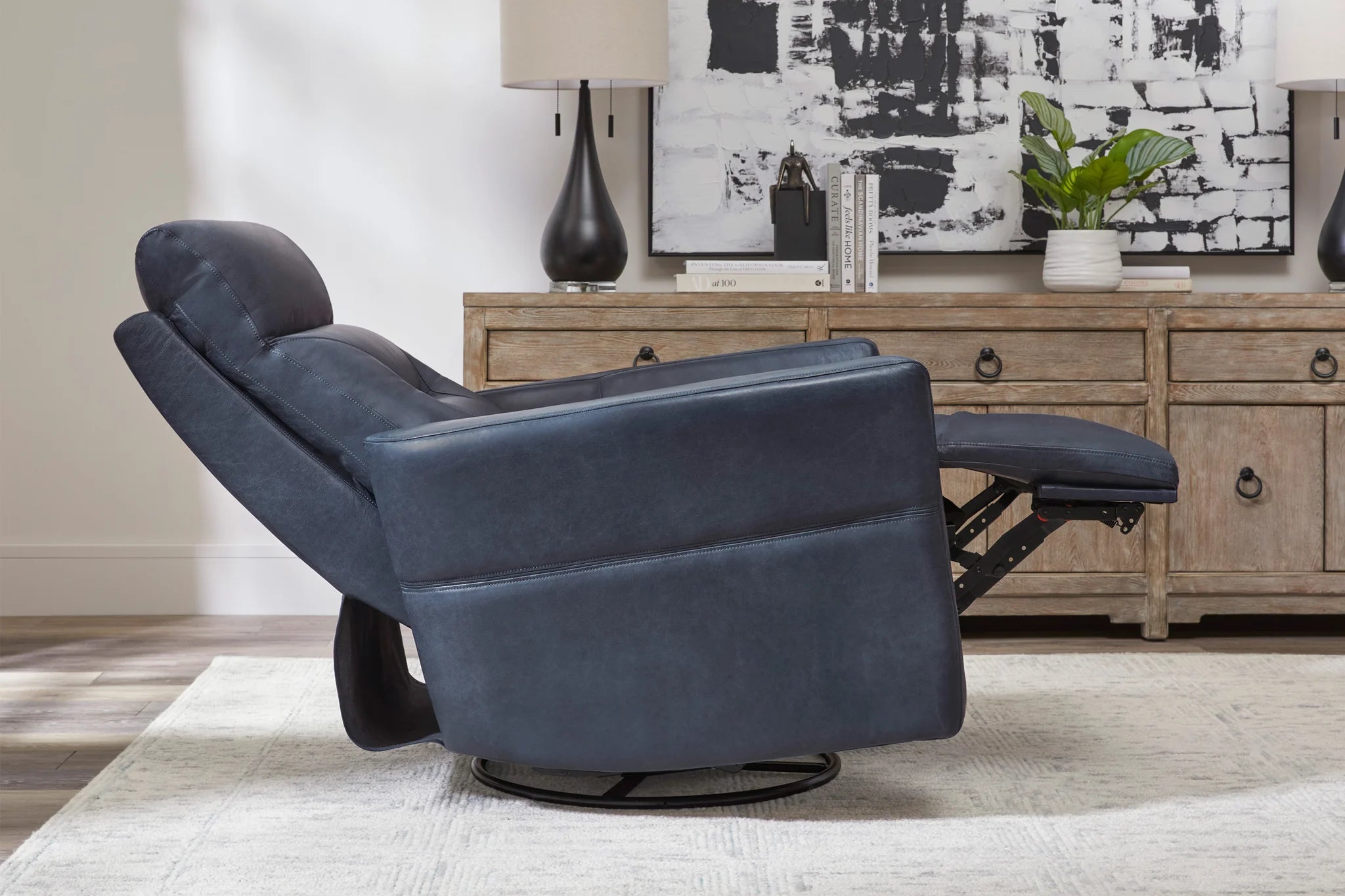 Parker House Remmington Leather Power Swivel Glider Recliner