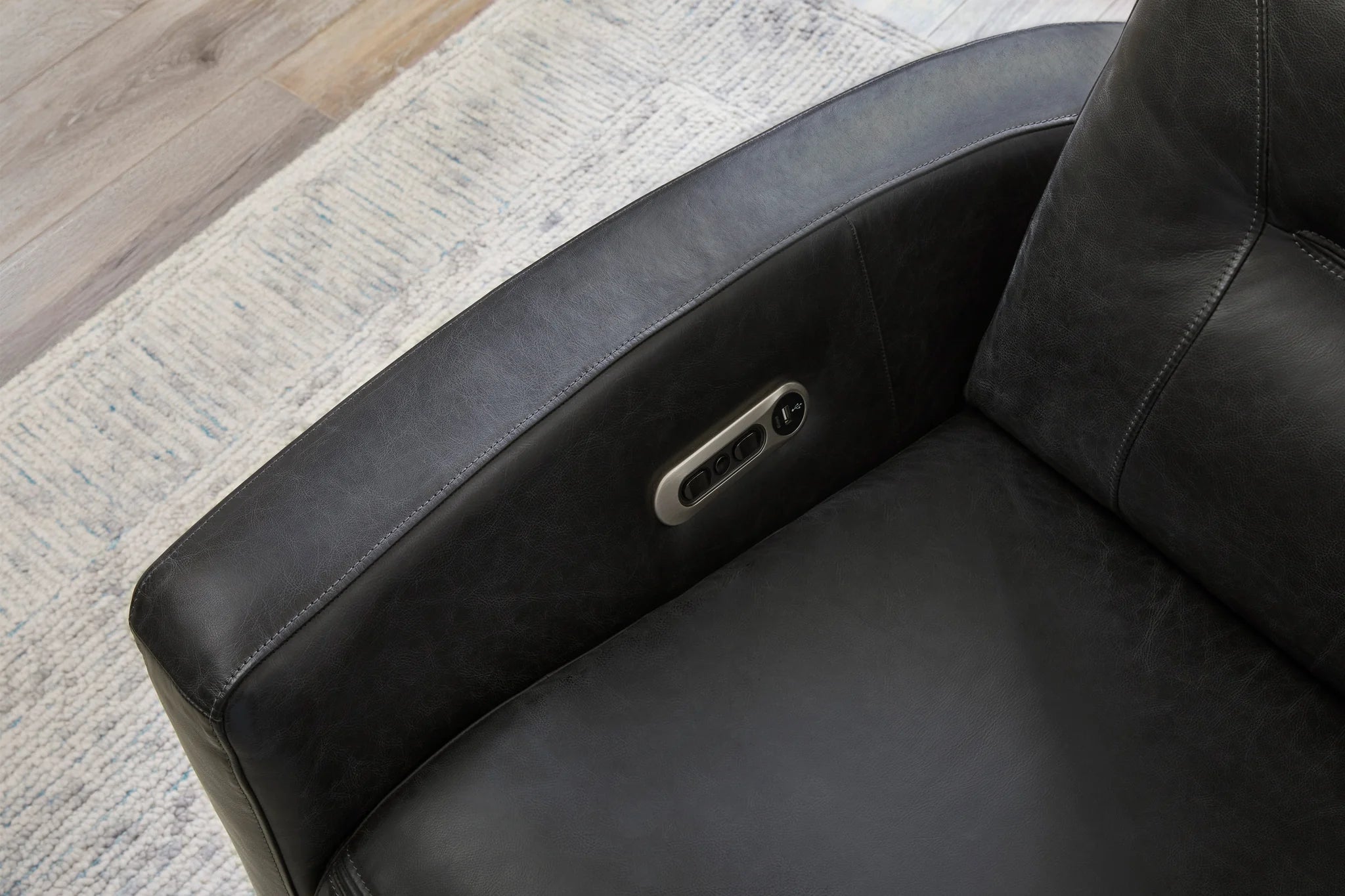 Parker House Remmington Leather Power Swivel Glider Recliner