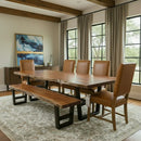 Natural Dining Table 96" Industrial Base