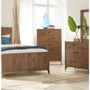 Adler Five Drawer Chest in Natural Walnut