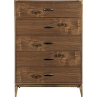 Adler Five Drawer Chest in Natural Walnut