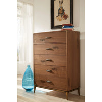 Adler Five Drawer Chest in Natural Walnut