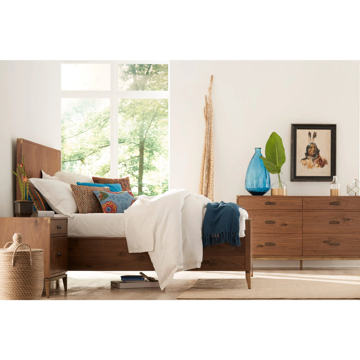 Adler Six Drawer Dresser in Natural Walnut