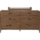 Adler Six Drawer Dresser in Natural Walnut