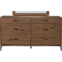 Adler Six Drawer Dresser in Natural Walnut