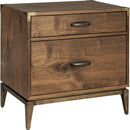 Adler Two Drawer Nightstand in Natural Walnut