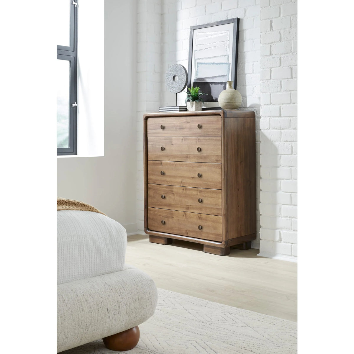 Boka 5-Drawer Acacia Wood Chest – Impala