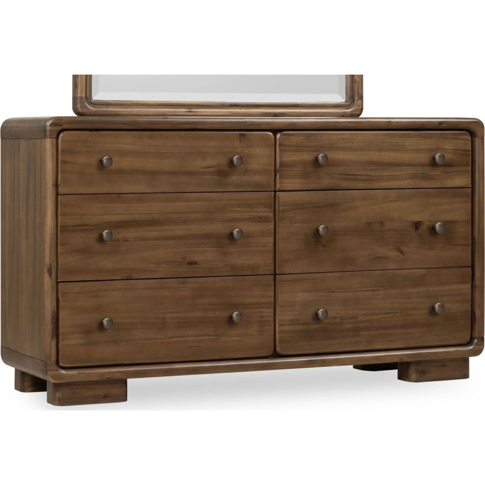 Six-Drawer Acacia Wood Dresser in Impala Finish - Boka Series