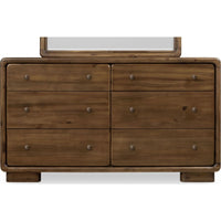 Six-Drawer Acacia Wood Dresser in Impala Finish - Boka Series