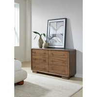 Six-Drawer Acacia Wood Dresser in Impala Finish - Boka Series