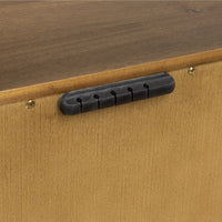 Two-Drawer Acacia Wood Nightstand in Impala Finish - Boka Collection