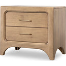 Brentwood 2-Drawer Nightstand with Cord Management in Brioche