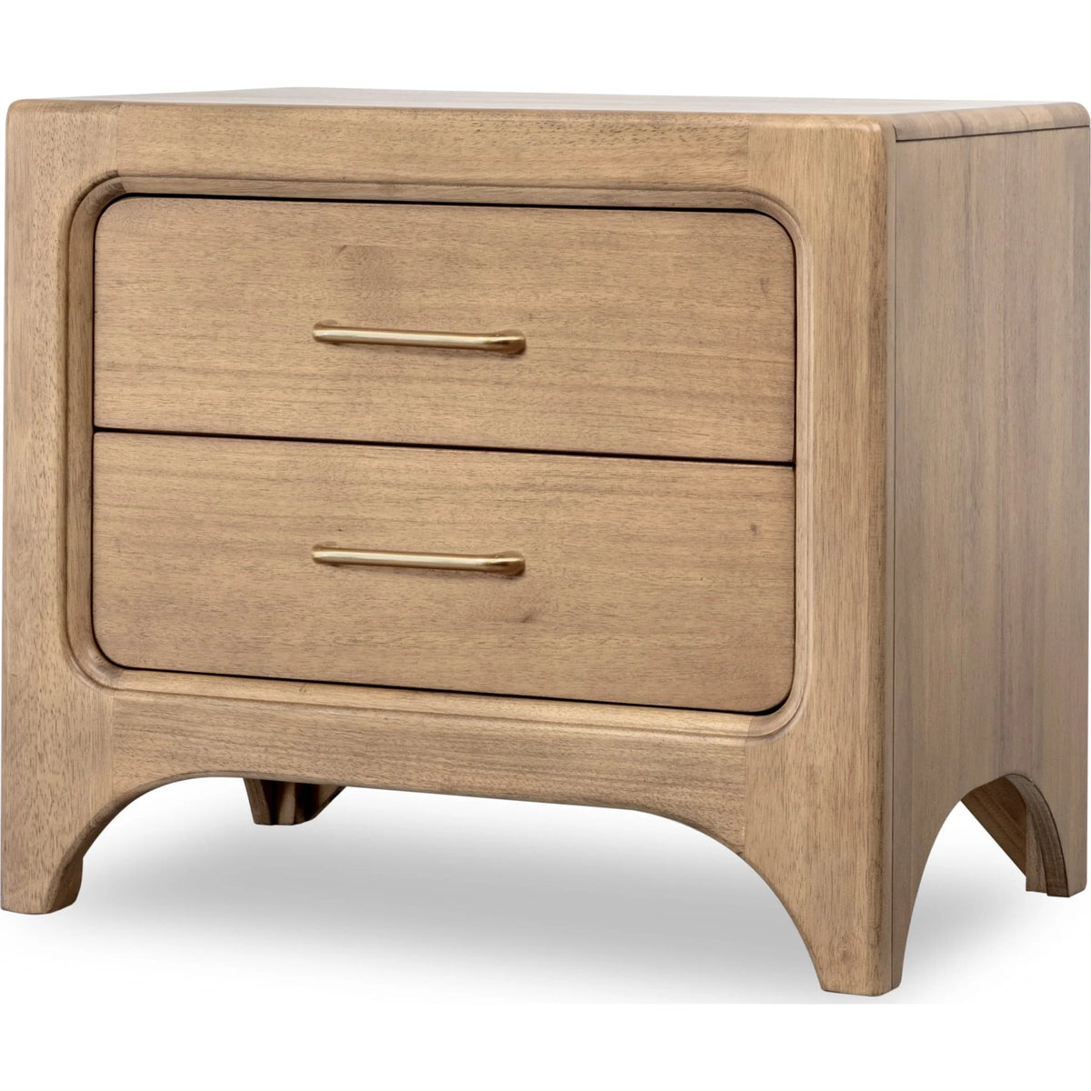 Brentwood 2-Drawer Nightstand with Cord Management in Brioche