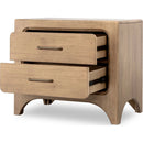 Brentwood 2-Drawer Nightstand with Cord Management in Brioche