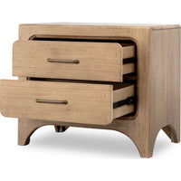 Brentwood 2-Drawer Nightstand with Cord Management in Brioche
