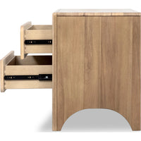 Brentwood 2-Drawer Nightstand with Cord Management in Brioche