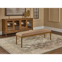 Carlisle Upholstered Dining Bench – Toffee Crunch