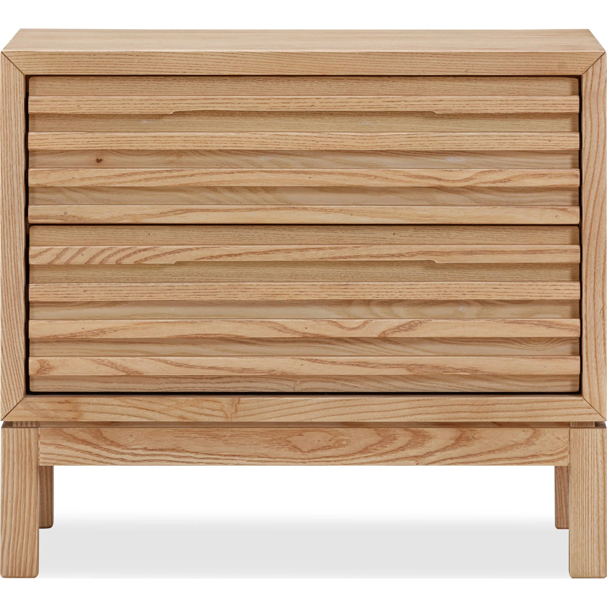 Tanner 2-Drawer Ash Wood Nightstand – Flaxen