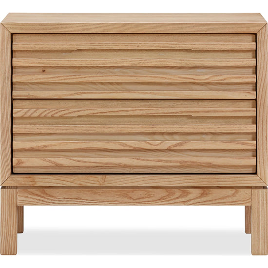 Tanner 2-Drawer Ash Wood Nightstand – Flaxen
