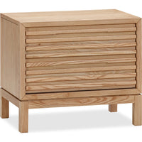 Tanner 2-Drawer Ash Wood Nightstand – Flaxen