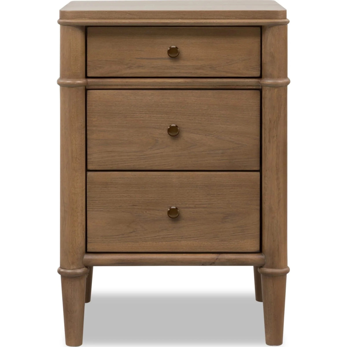Whitmore 3-Drawer Nightstand with Charging Station – Claystone