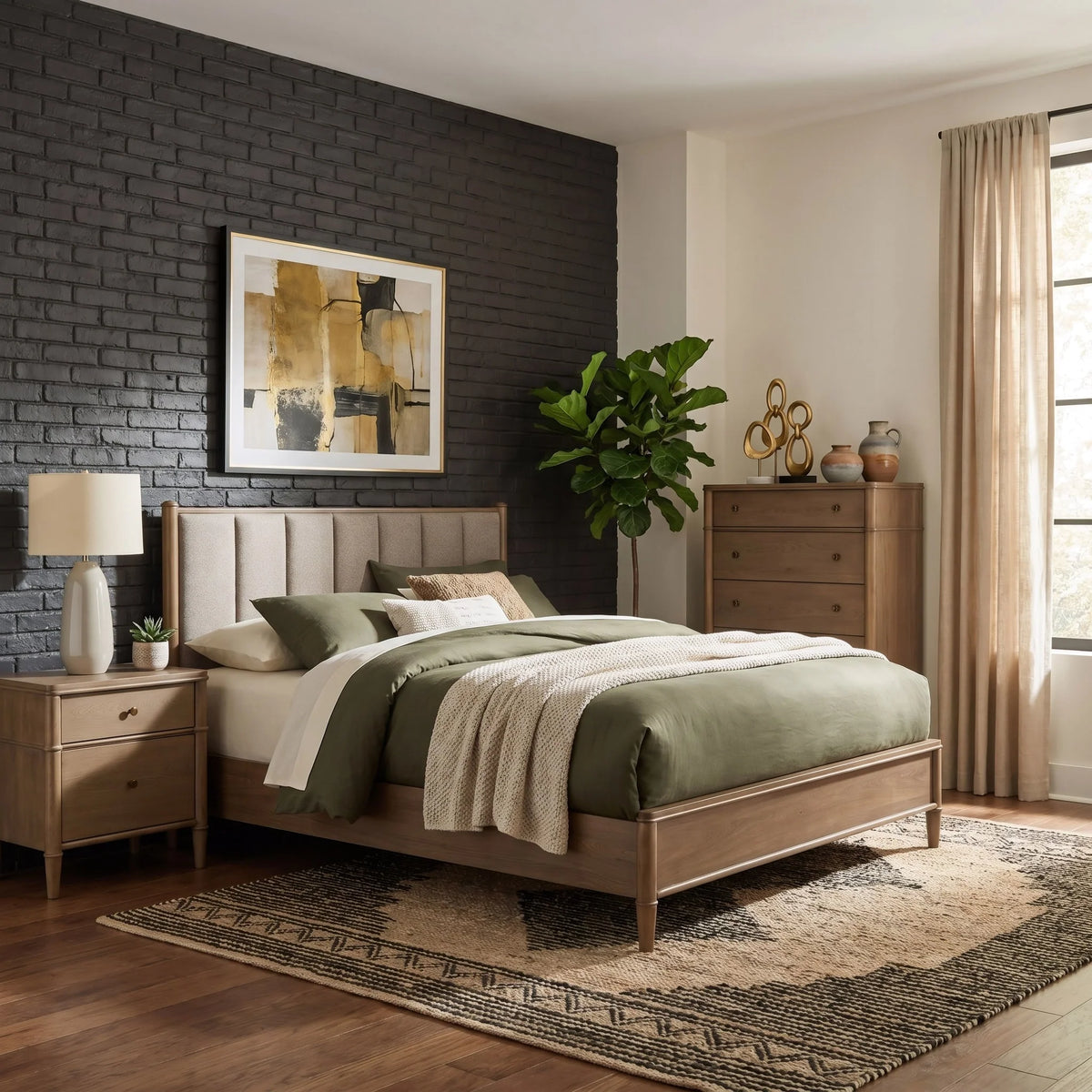 Whitmore Upholstered Bed in Claystone