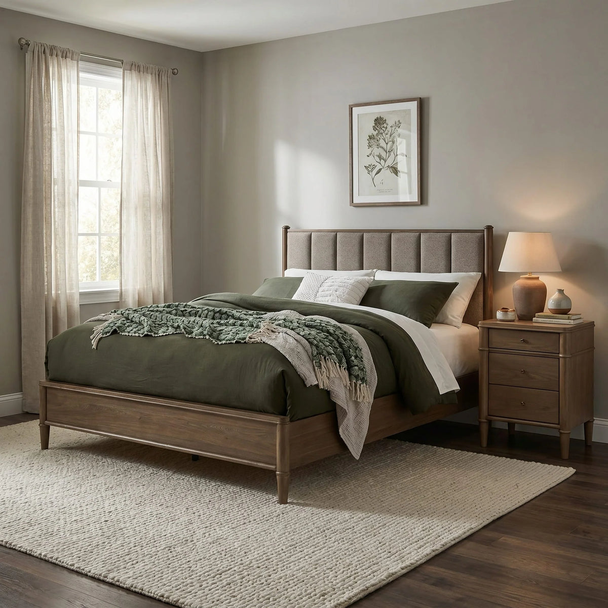 Whitmore 1 Drawer Nightstand Claystone