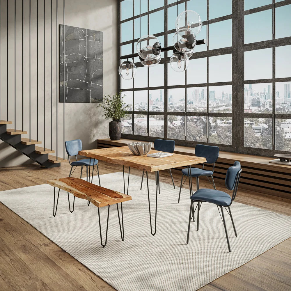 Nature’s Edge 60" Solid Acacia Live Edge Dining Table – Natural
