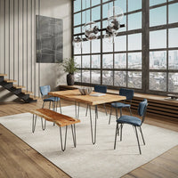 Nature’s Edge 60" Solid Acacia Live Edge Dining Table – Natural