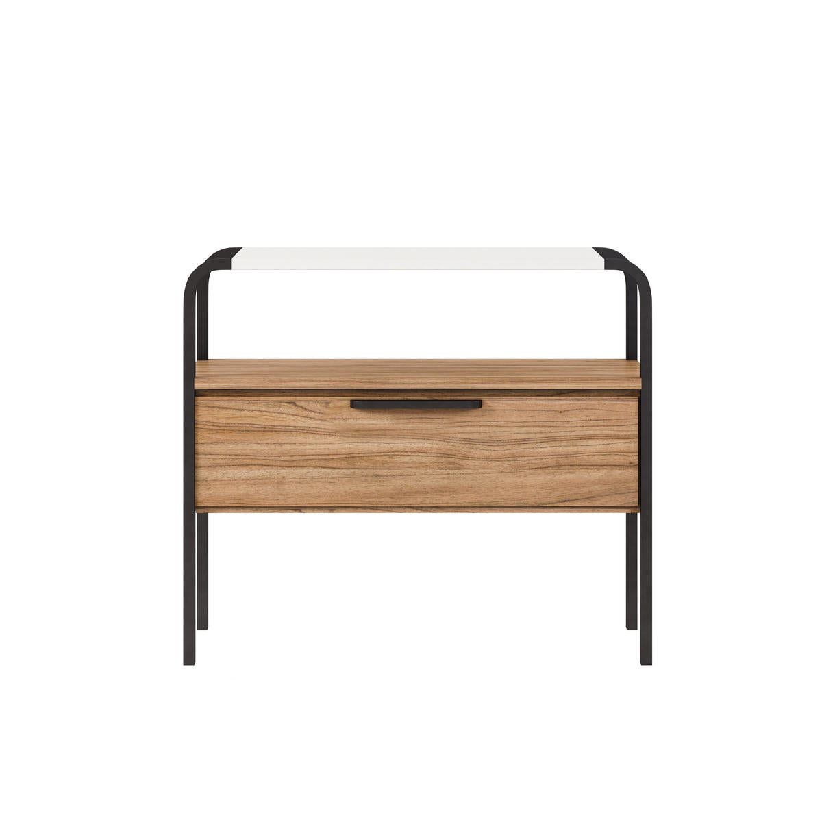 Portico Accent Nightstand – Sienna & White