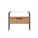 Portico Accent Nightstand – Sienna & White