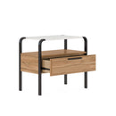 Portico Accent Nightstand – Sienna & White