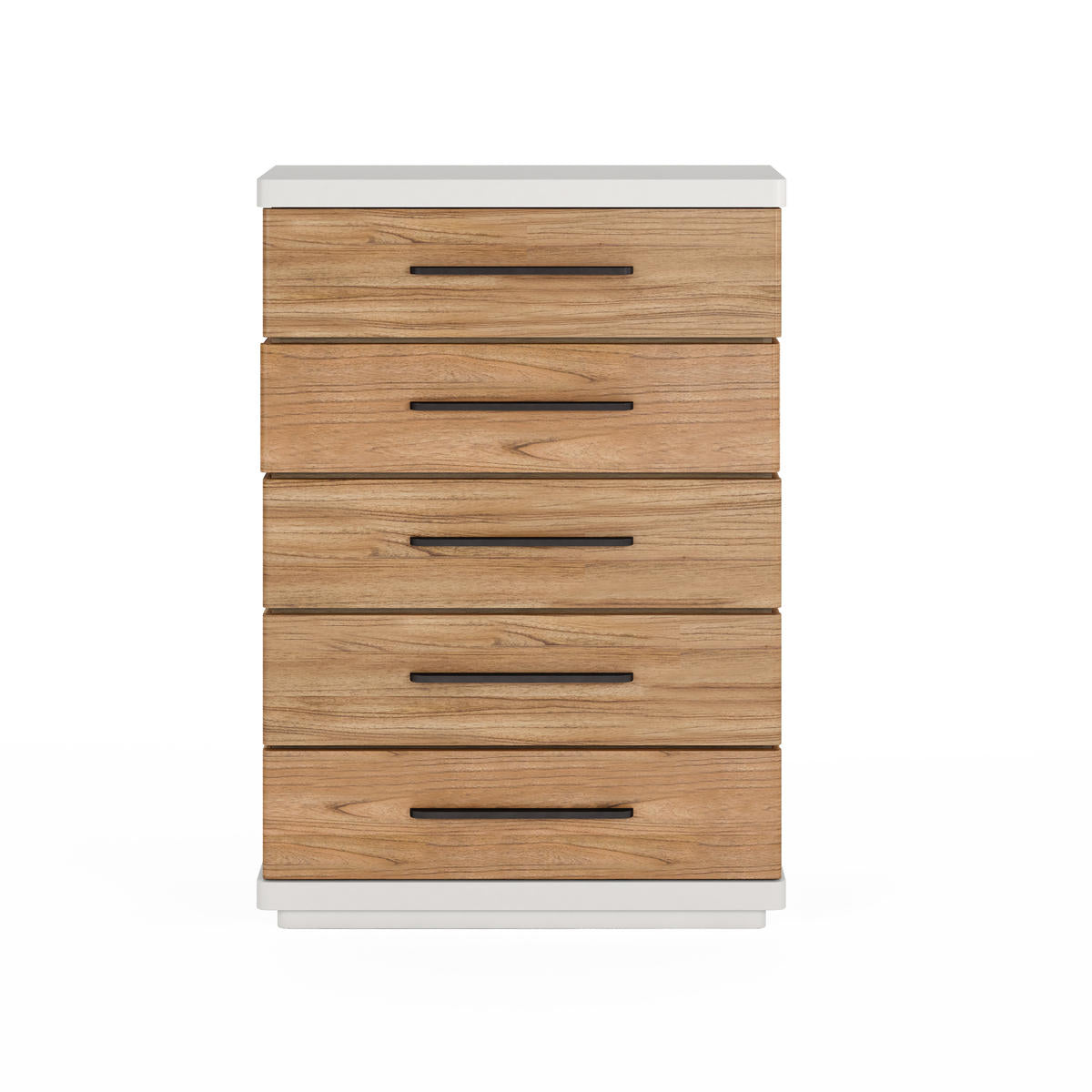 Portico Five-Drawer Chest – Sienna & White