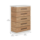 Portico Five-Drawer Chest – Sienna & White